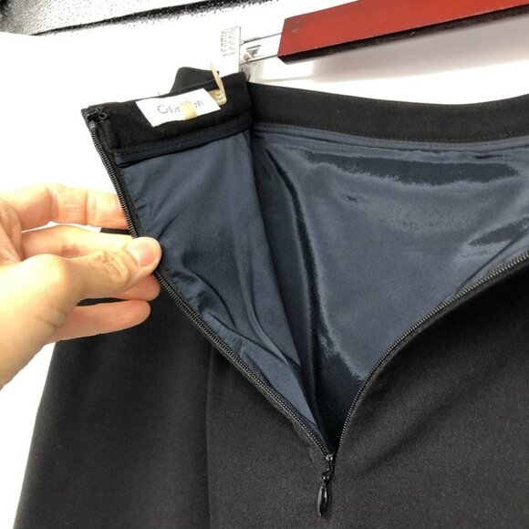 Calvin Klein Black Gold buttoned Knee Length Pencil Skirt size 12 - Picture 8 of 14